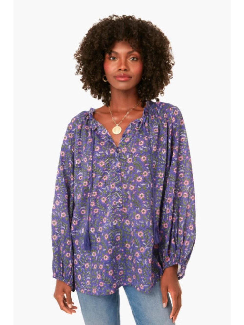 Emerson Fry Bardot Irish Wildflower organic cotton blouse, size XS, NEW WITH TAG